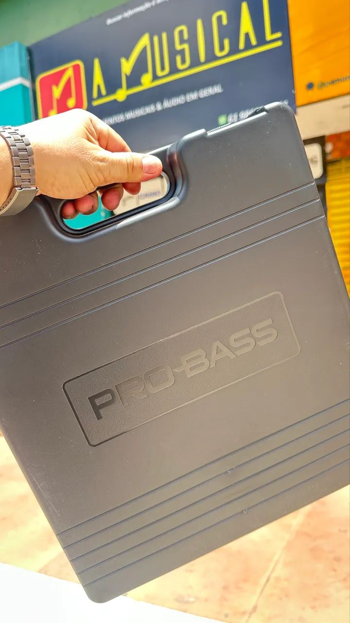 Microfone sem fio UHF duplo ProBass - Foto 4
