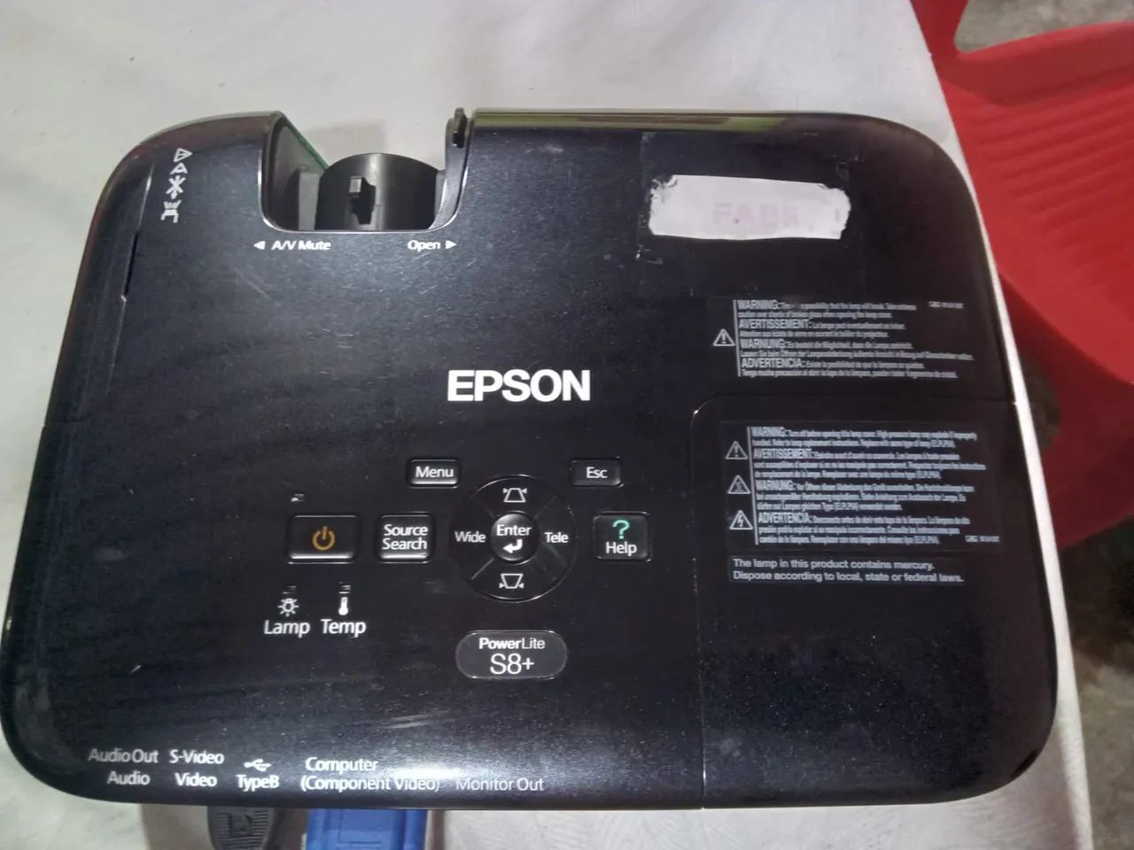 Projetor Data Show Epson S8+ Power Light