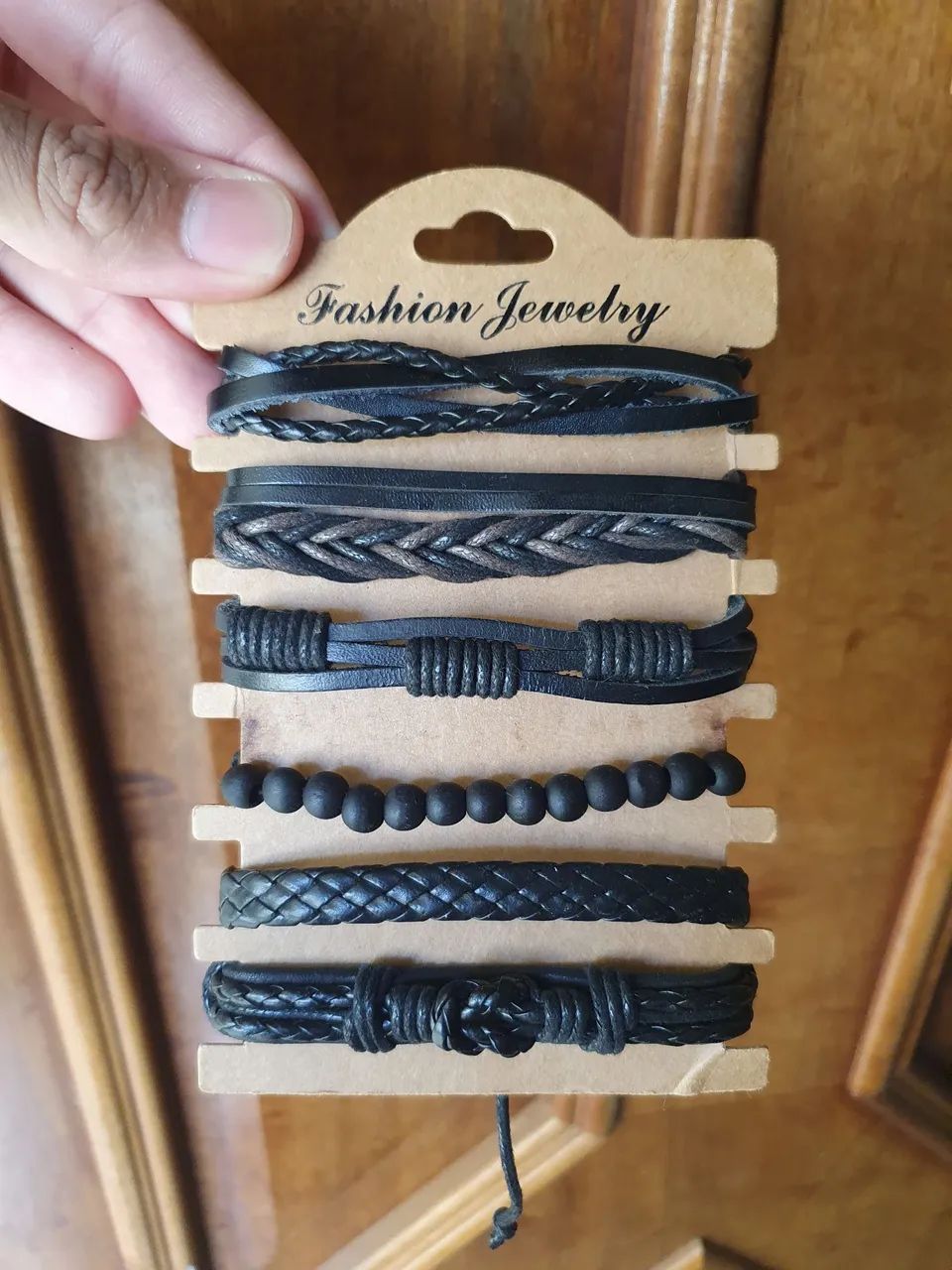 Pulseiras de Couro Masculinas - Pack com 6 - Foto 4