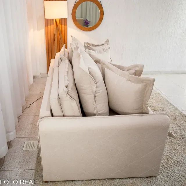 Sofá Cama Retrátil Lima 2.00m Linho Sem Caixa  Pronta Entrega! - Foto 3