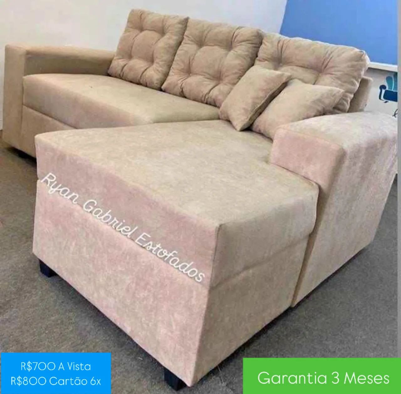 Sofá 3 Lugares com Cheaser de Fábrica  - Foto 2