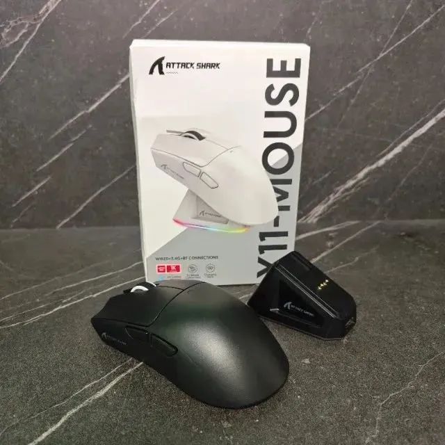 Attack Shark X11 com Dock de carregamento RGB - Foto 3