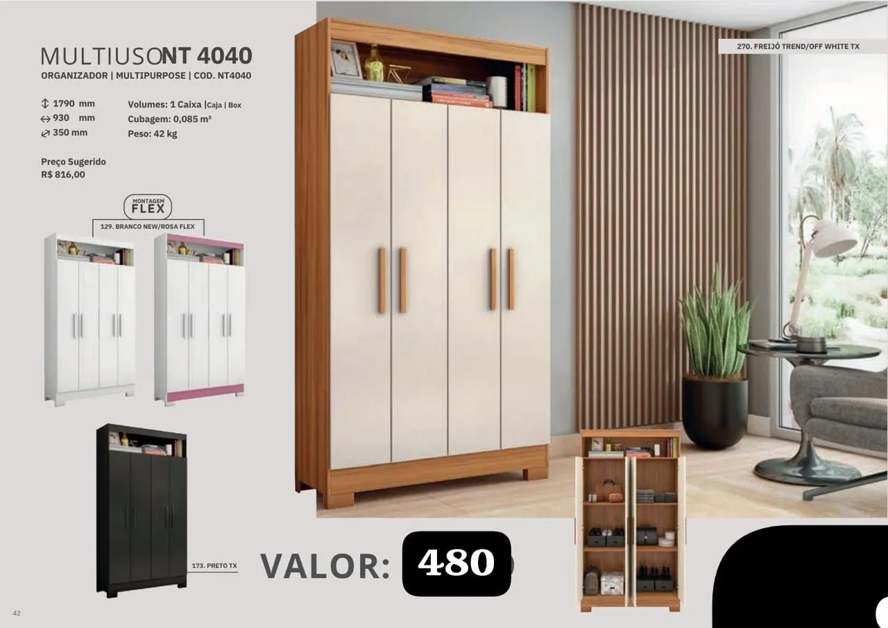 Guarda Roupa 4 portas NOVO