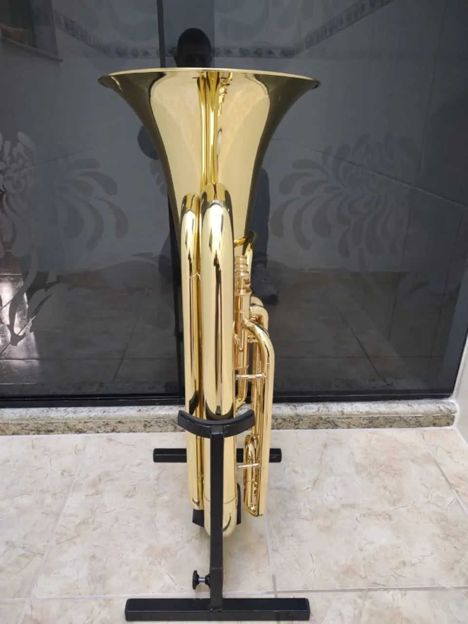 Tuba 3/4 HS Musical R368 Sib 3 Pistos Laqueada -NOVA / Aceito Trocas / Parcelo 18x Cartão - Foto 5