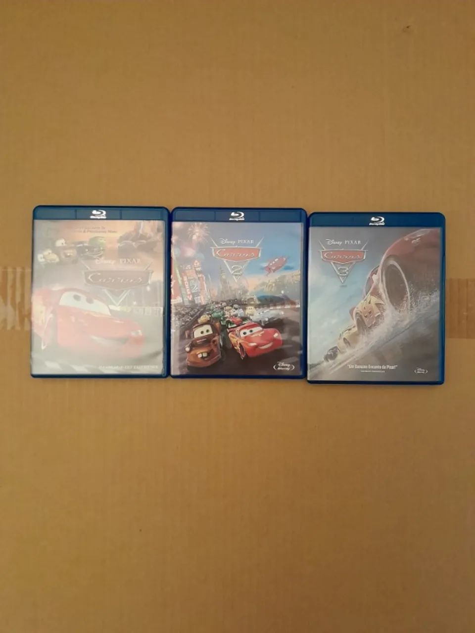 Coleção Carros - Animação da Disney e do Estúdio Pixar - 03 Filmes - Blu-ray Original