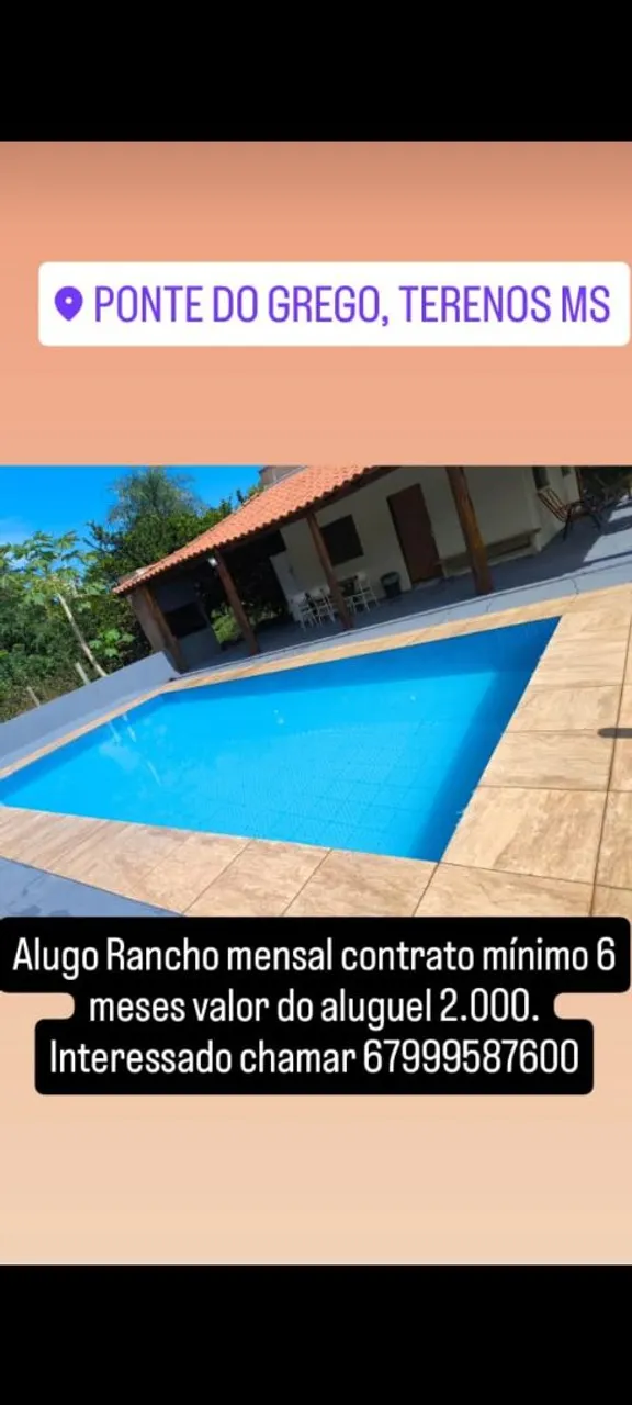 Alugo casa ponte do grego área rural