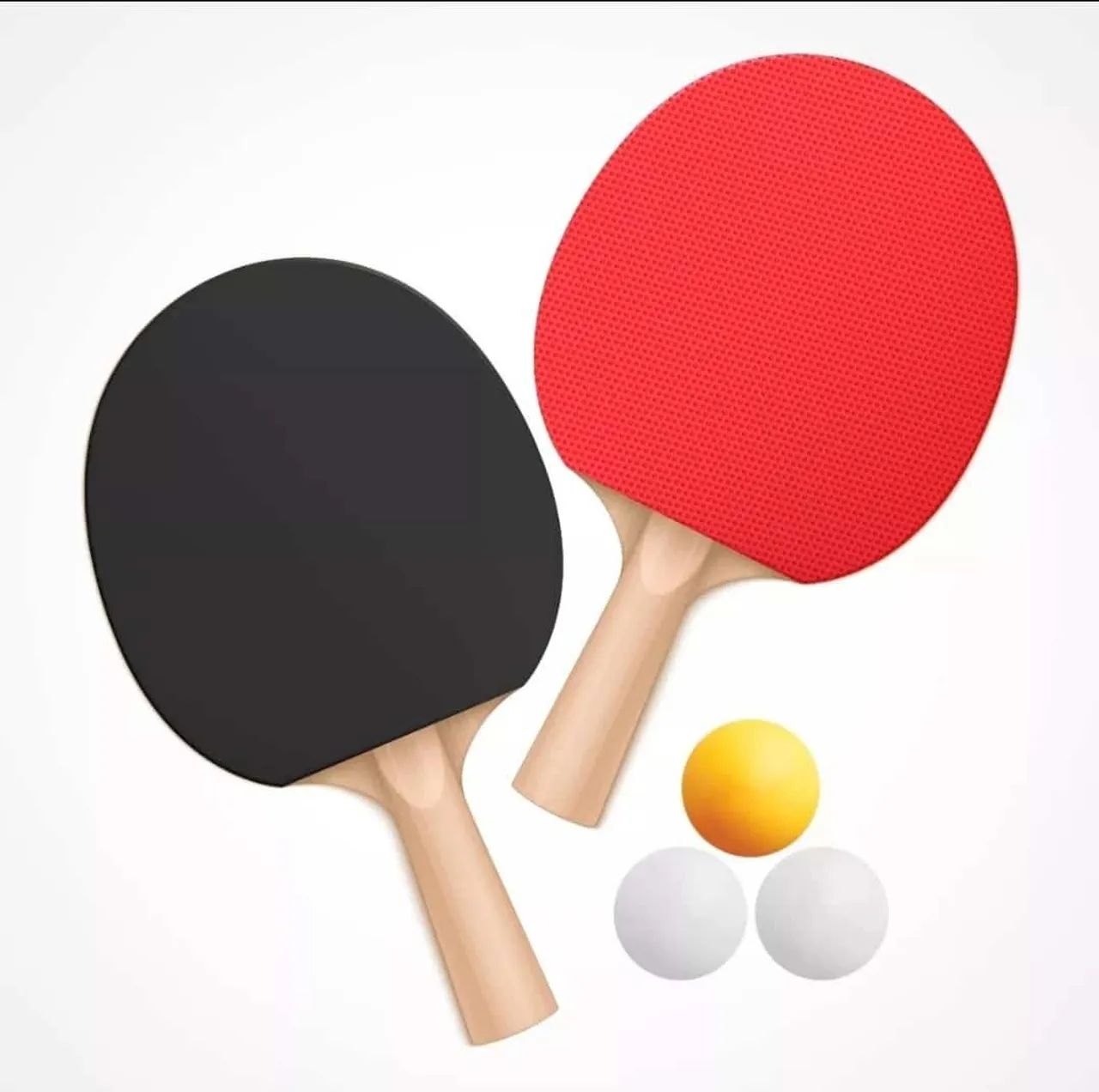 Kit Ping Pong 2 Raquetes 3 Bolinhas Tênis de Mesa - Foto 2