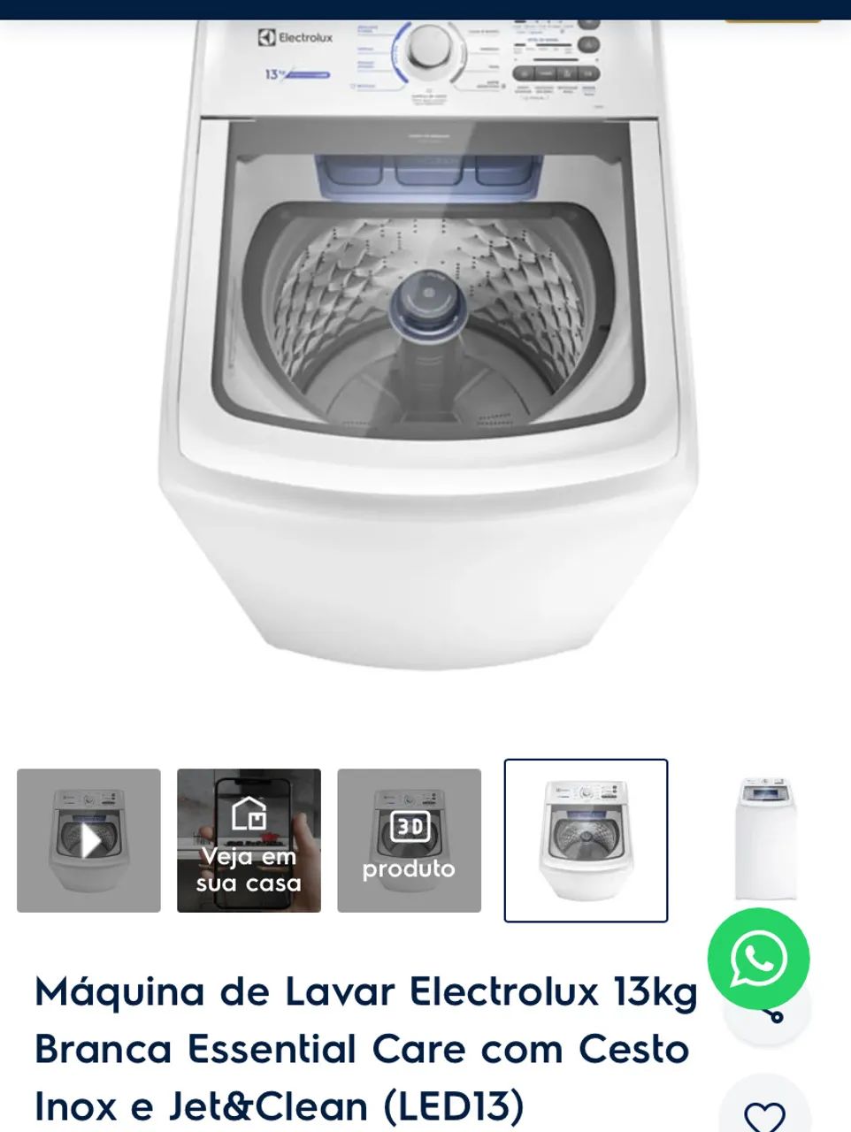 Máquina de Lavar Electrolux 13kg Essential Care - Foto 3