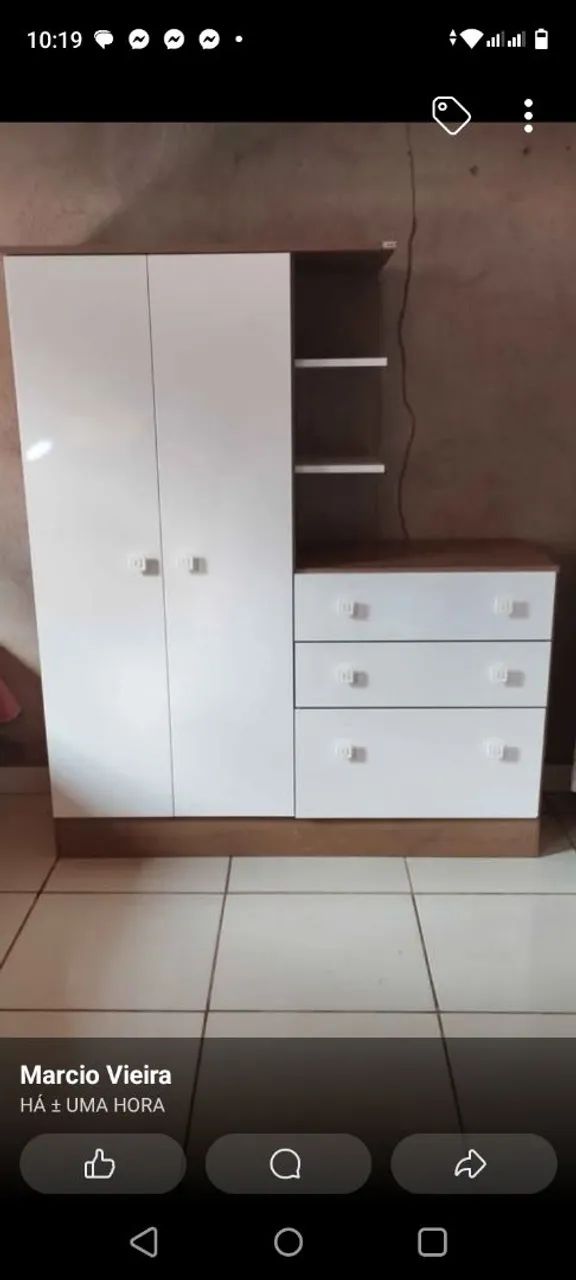 Cômoda Com Guarda Roupa Na Promoção. Entrega É Montagem Grátis Loja R&L Moveis  - Foto 2