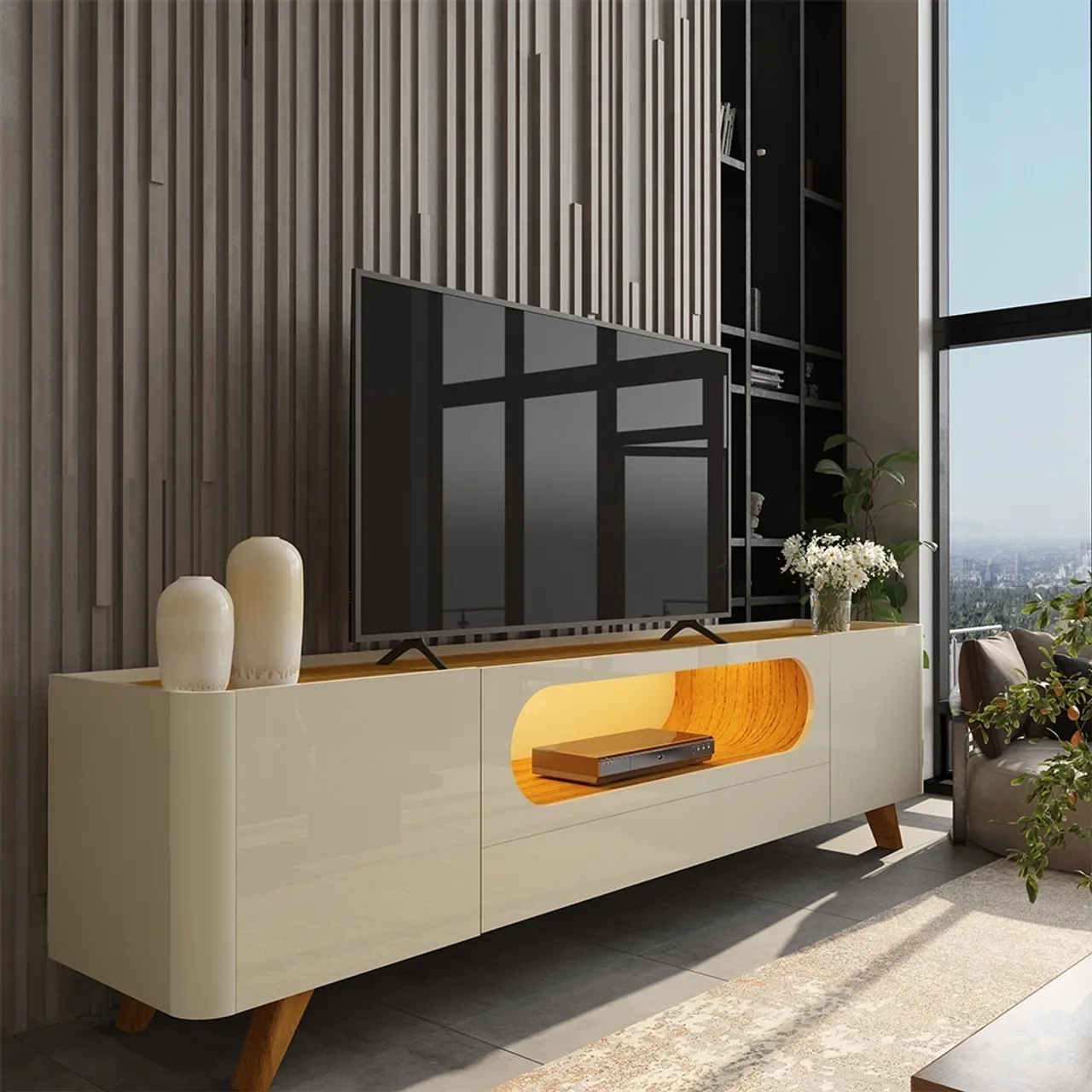 Rack para TV Moderno com Iluminação