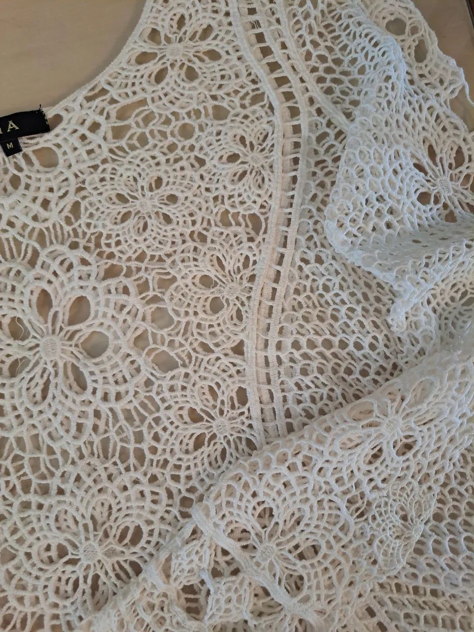 Blusa Crochê Branca - Foto 2