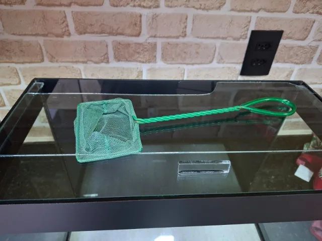 Aquário 50 litros com decoração e redinha - Foto 5