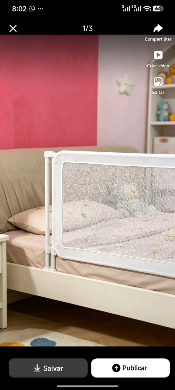 - Protetor de Cama Infantil - Leve, Fácil de Usar e Durável - Foto 2