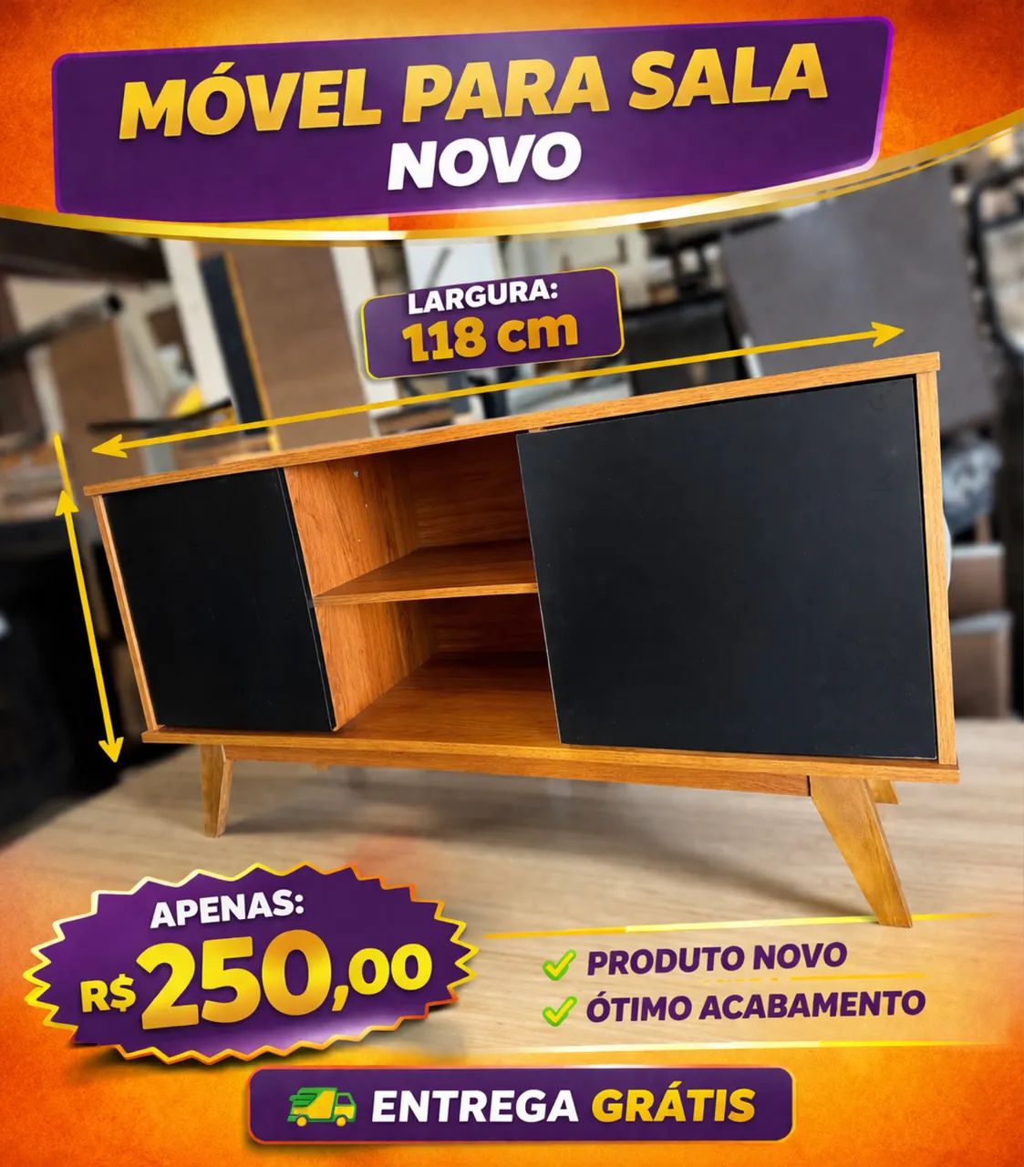 New Living Room Rack 118 cm | Modern Style | Free Delivery