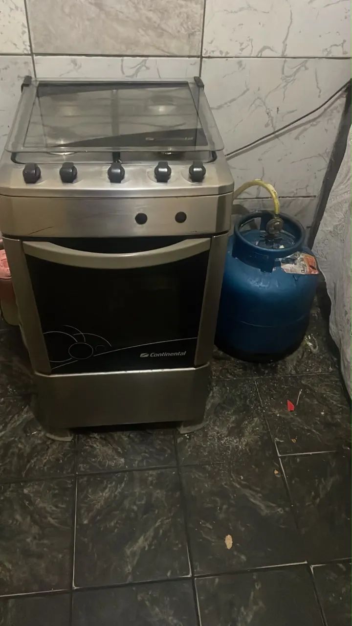 Fogão inox automático 