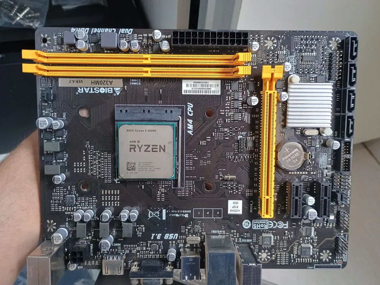 Kit Ryzen 5 4600G + Placa mãe A320M - Foto 2