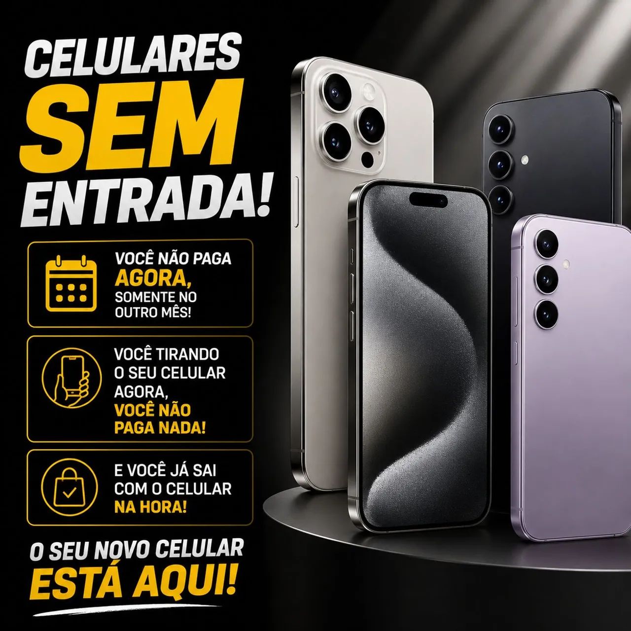 Celulares sem entrada