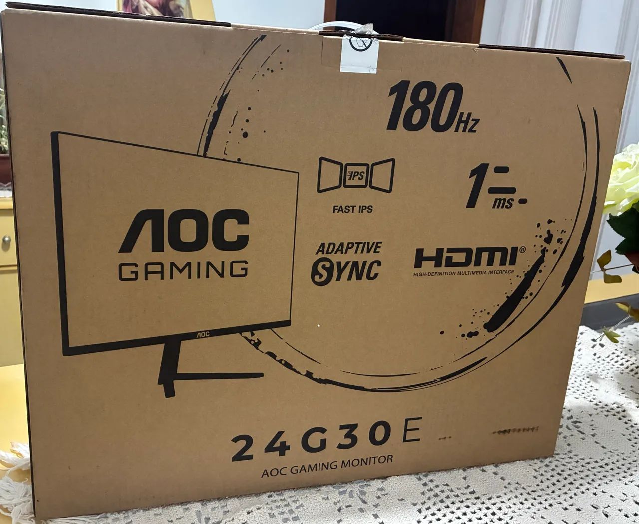 Monitor Gamer AOC 24?-180Hz - 24G30E | IPS, 1ms, HDR - Semi Novo (3 meses de uso) - Foto 4