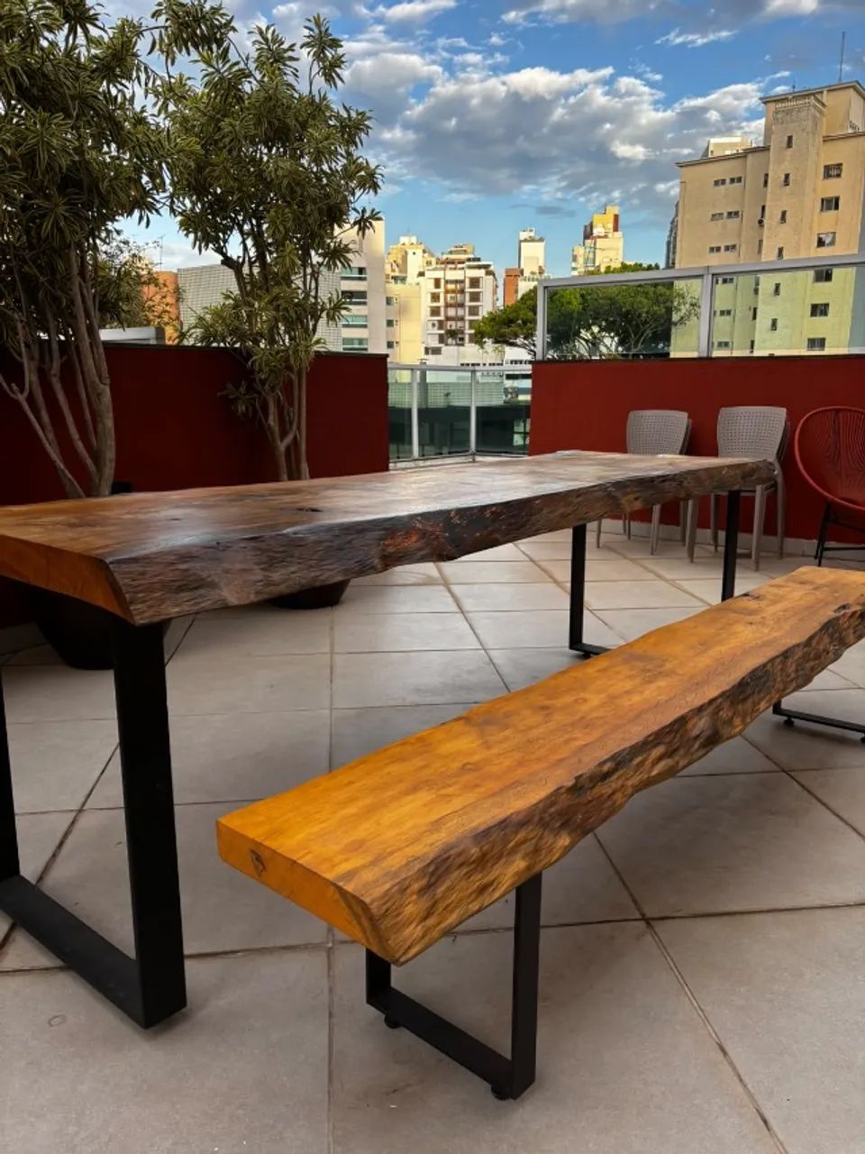 Mesa e Banco em Madeira Pequiá - Foto 4