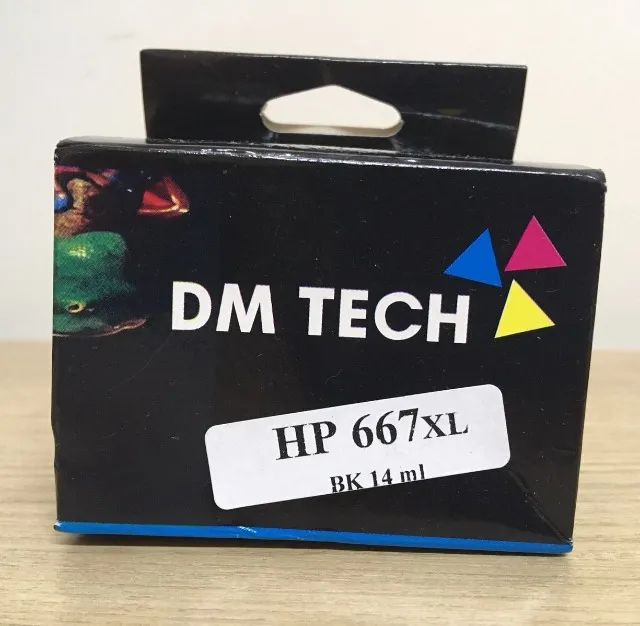 Cartucho Jato de Tinta Compatível com HP 667XL DM Tech - validade: 2028 - preto