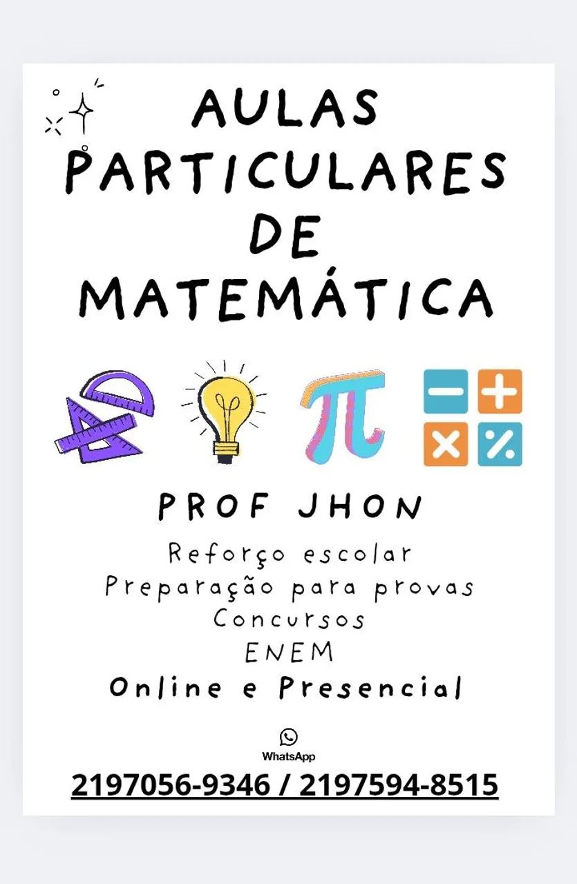 AULAS PARTICULARES DE MATEMÁTICA 
