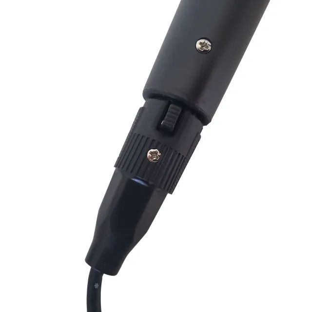 Microfone de Mão Preto Cabo Dinâmico Com Fio P10 Karaokê - Foto 5