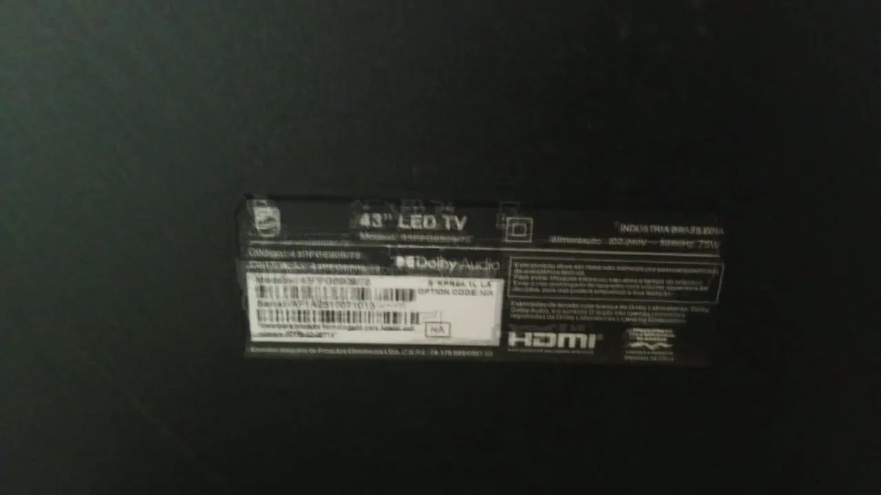 Tv Philips de 43 polegadas LED TV, com suporte ao áudio Dolby Audio e entrada HDMI - Foto 2