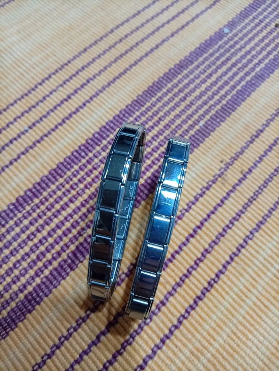 Par pulseiras modulaveis aço inox  - Foto 2