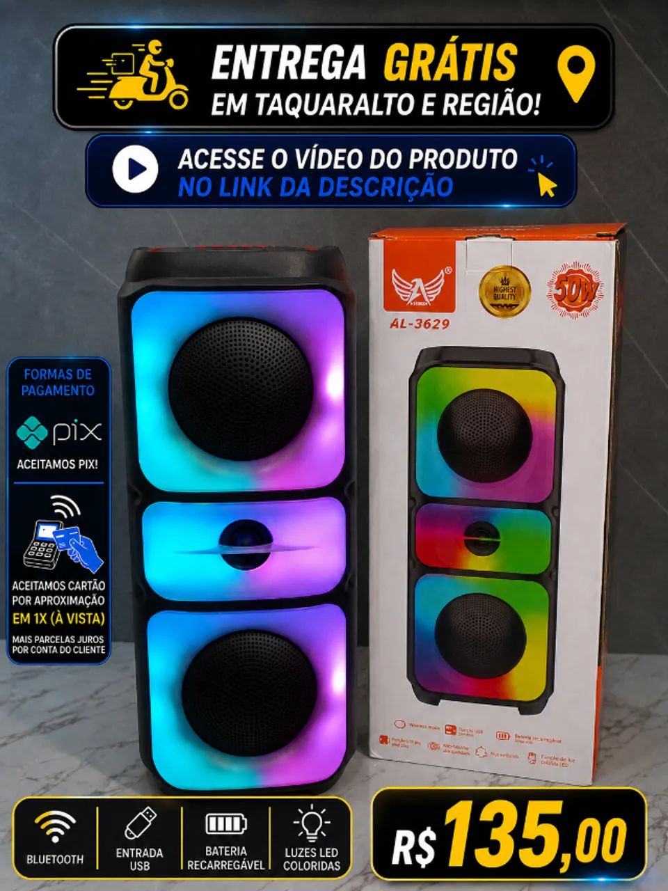Caixas de Som Bluetooth Pequenas e Grandes