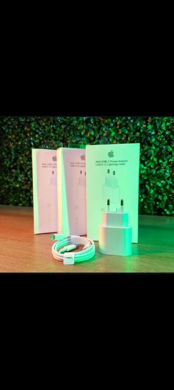 Kit Carregador iPhone 20W (Fonte USB-C + Cabo Lightning) - Foto 2