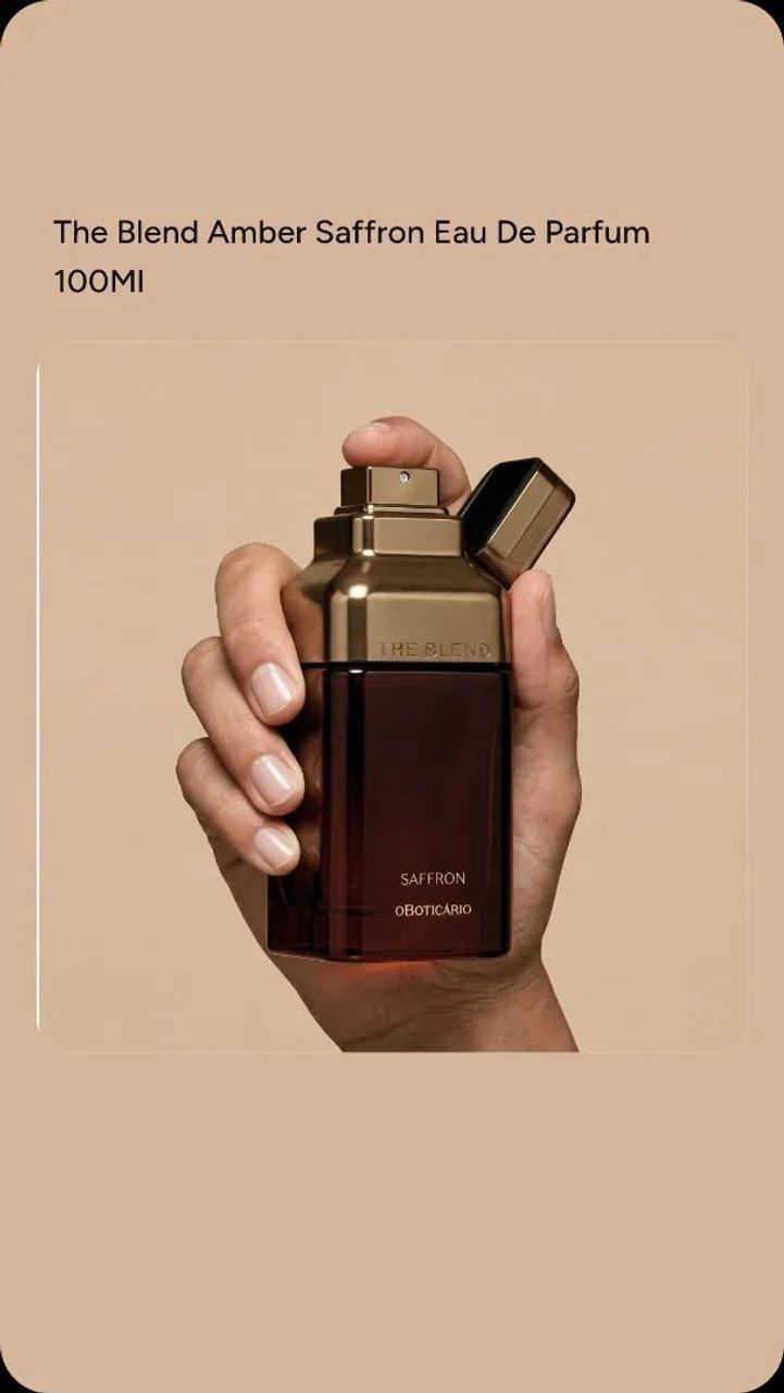 The blend Amber Saffron Eau De Parfum 100ml - Foto 4