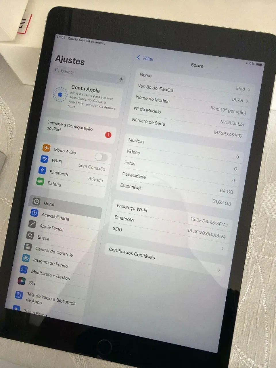 iPad 9 64gb + Pencil + Teclado + Mouse - Envio OLX Pay - Faço Troca e Parcelo 18x - Foto 5