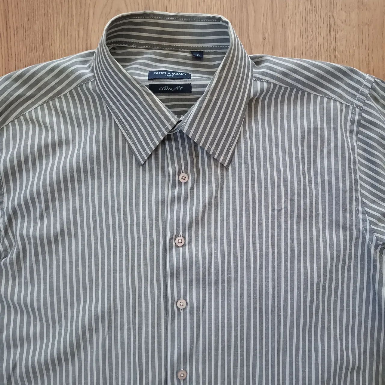 Camisa social masculina uomo tamanho M - Foto 3