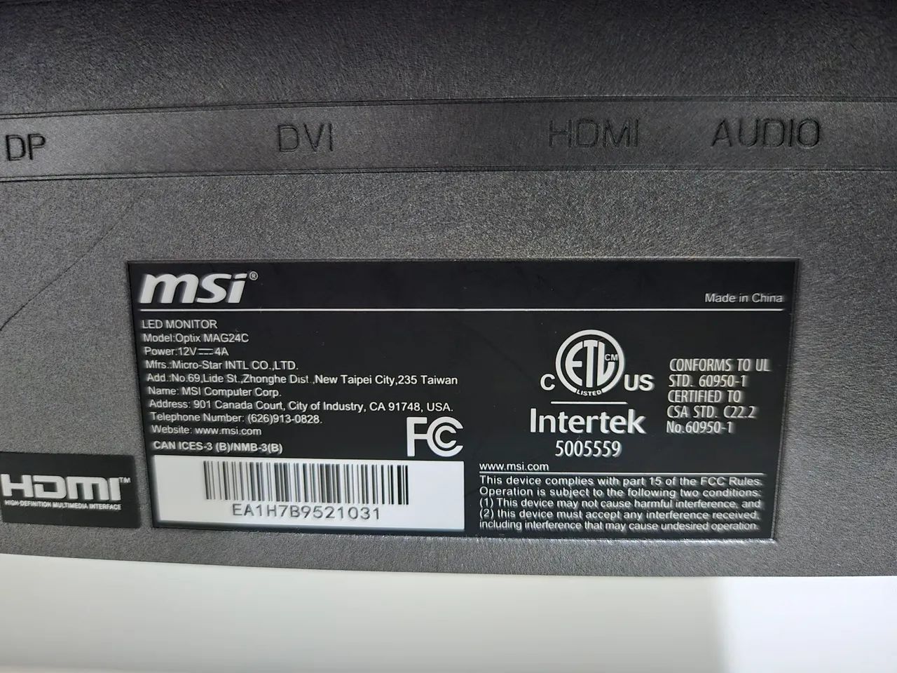Monitor gamer MSI 24" curvo - Foto 5