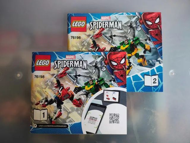 LEGO Marvel 76198 - Robôs Homem-Aranha e Doc Ock (100% Completo)