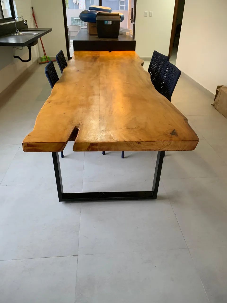 Mesa com base em metalon - Foto 2