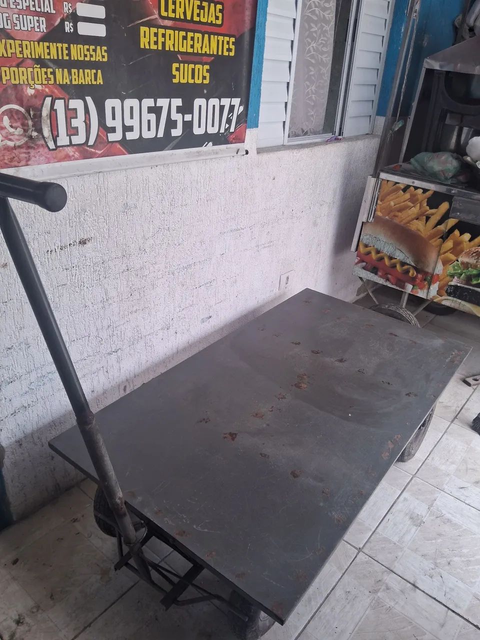 Carrinho plataforma 4 rodas