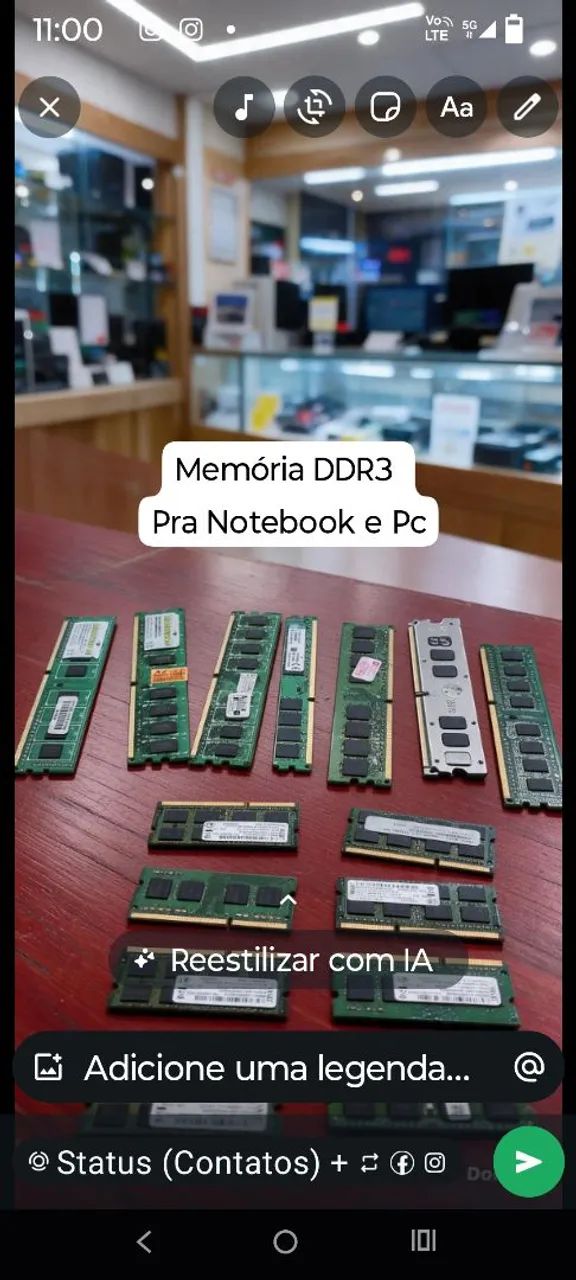 Memórias DDR3 notebook e pc