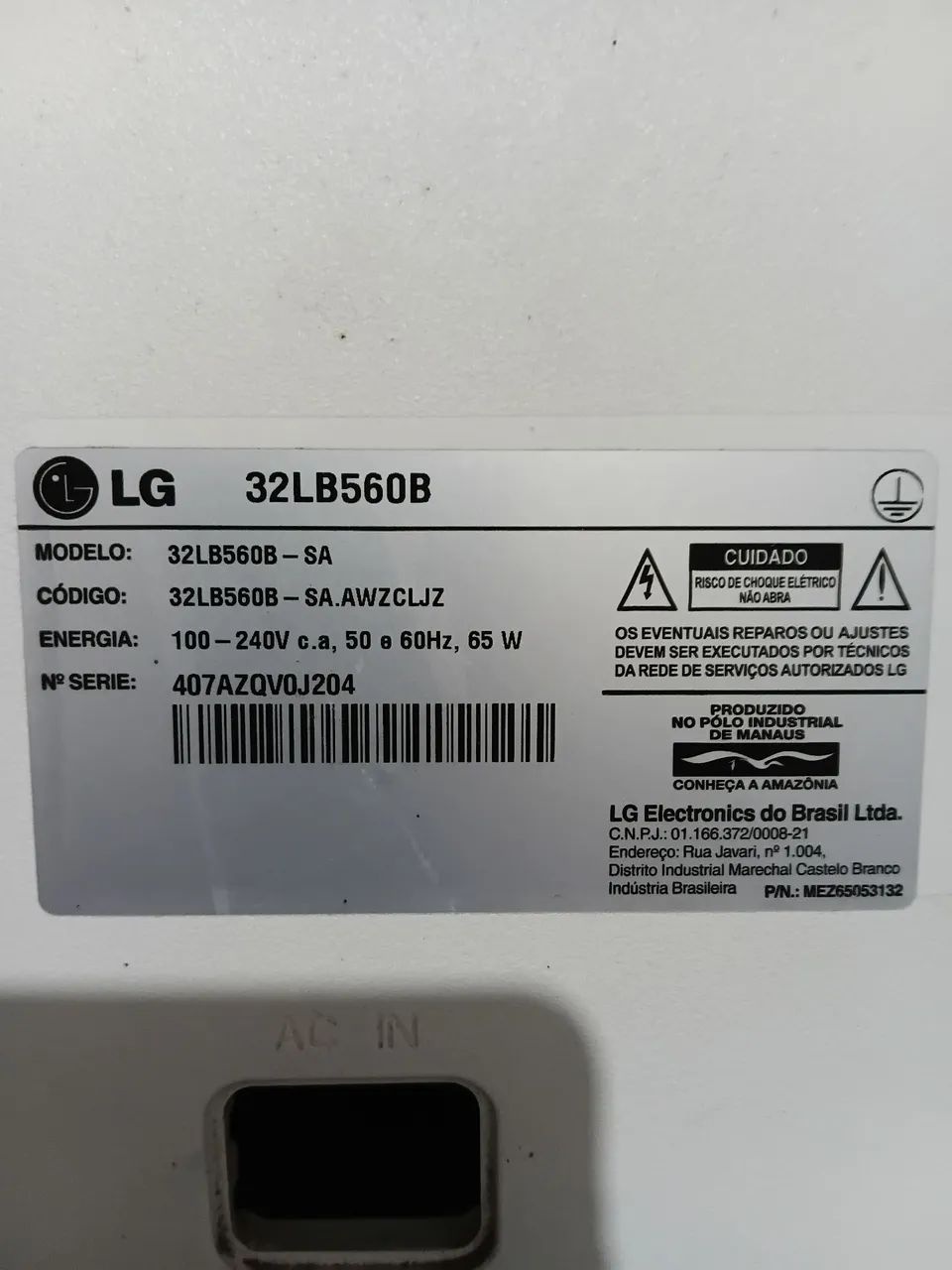 Tv lg32 polegadas liga mas não tem imagem.  - Foto 2