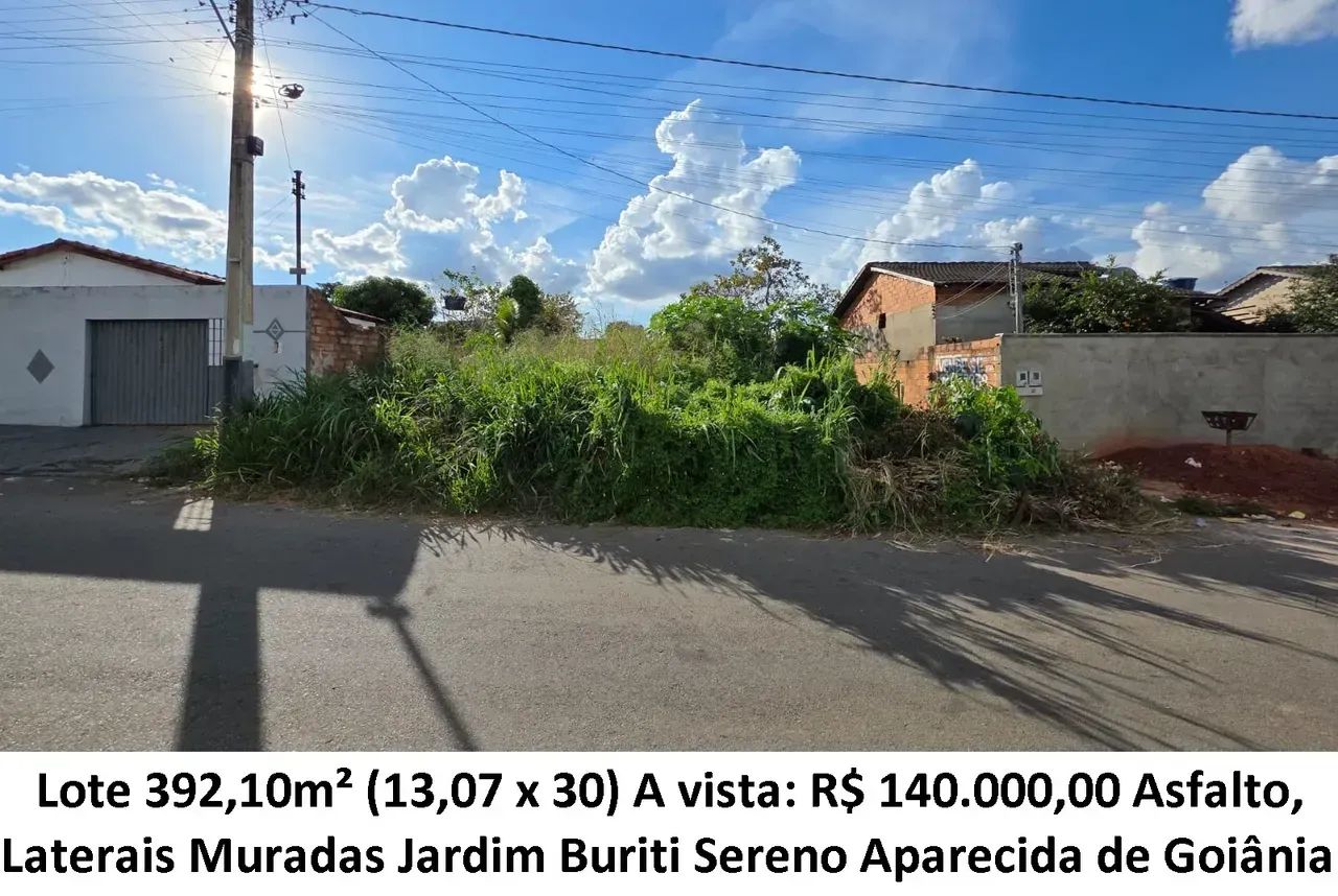 Lote 392,10m² (Asfalto) Jardim Buriti Sereno