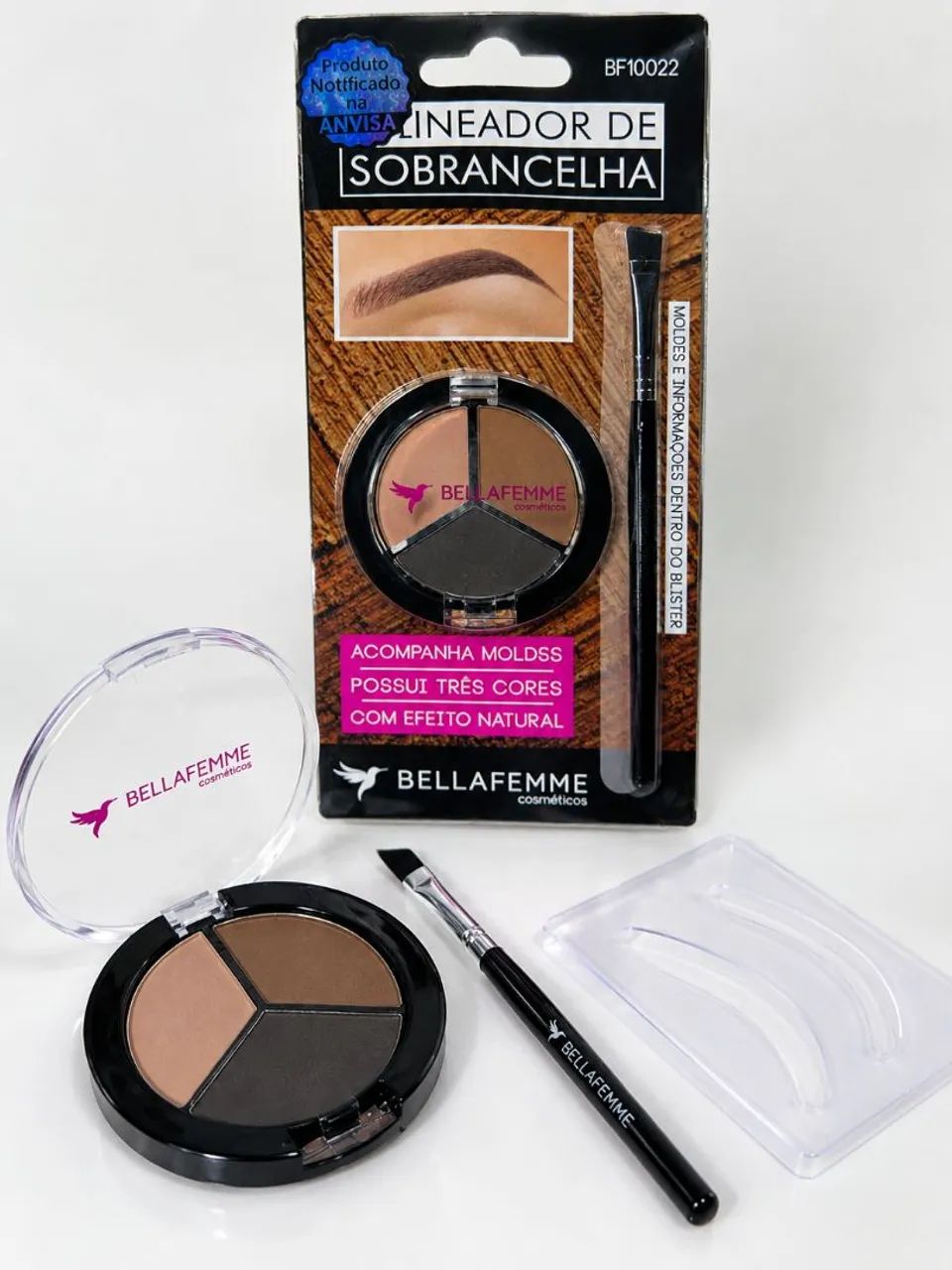 KIT DELINEADOR DE SOBRANCELHA BELLA FEMME - Foto 2