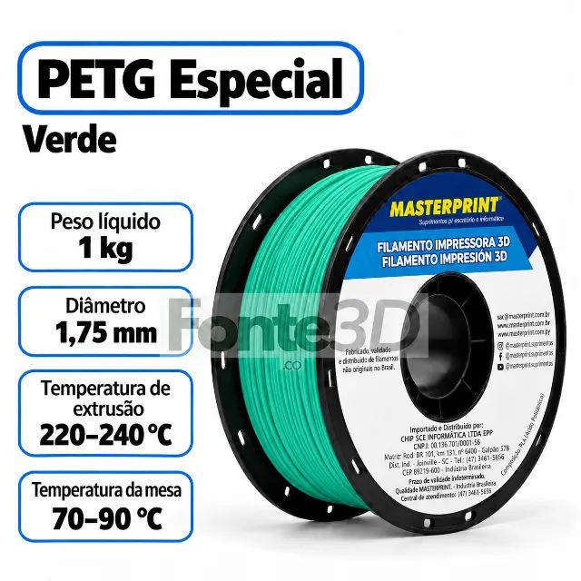 Filamento Petg Verde - 1 Kg Masterprint - Foto 3