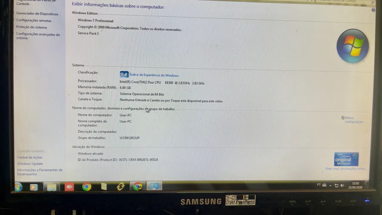 Cpu HP + Monitor Samsung