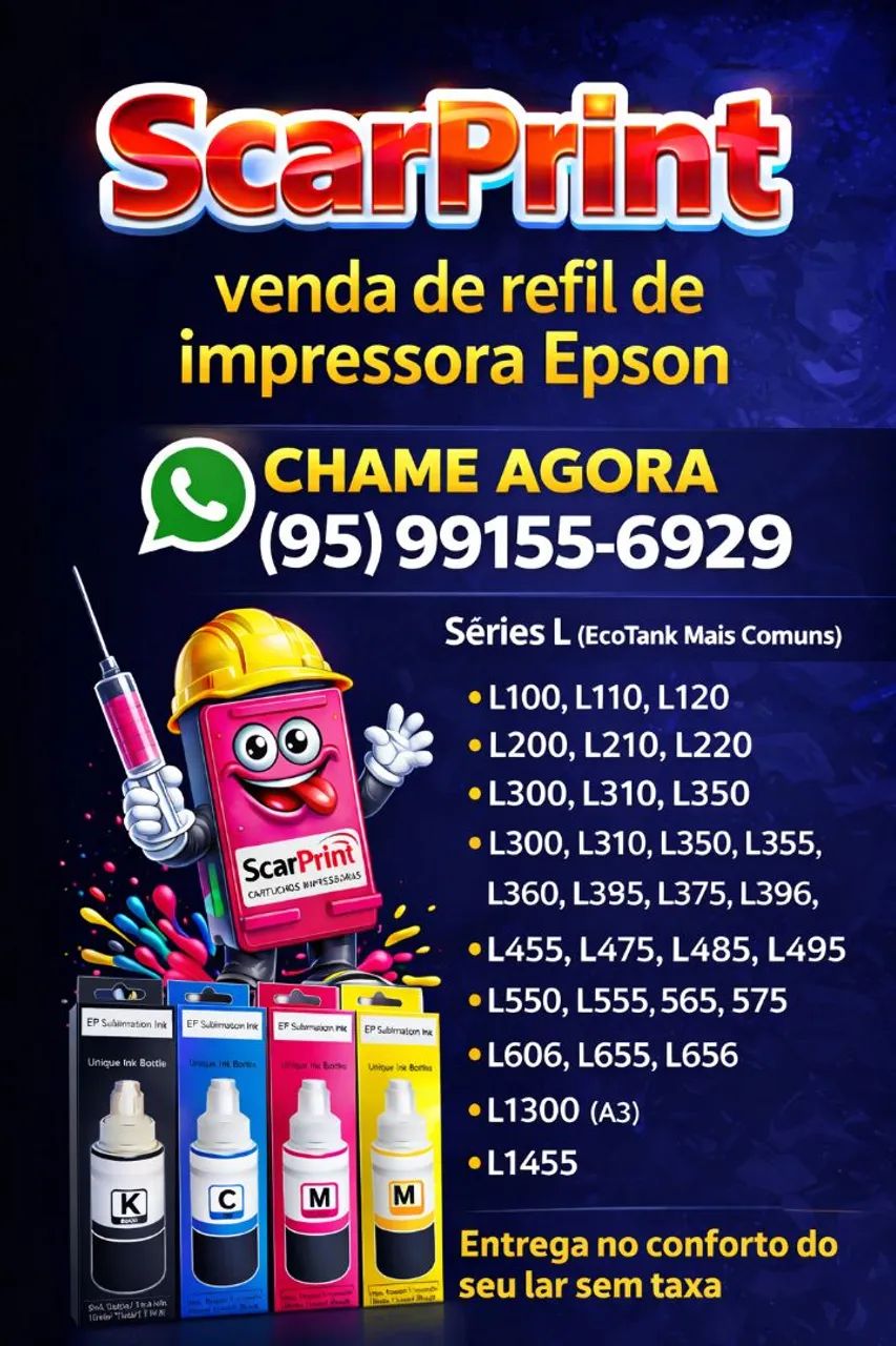 Epson Ink Refill for Models L200, L355, L396, etc.