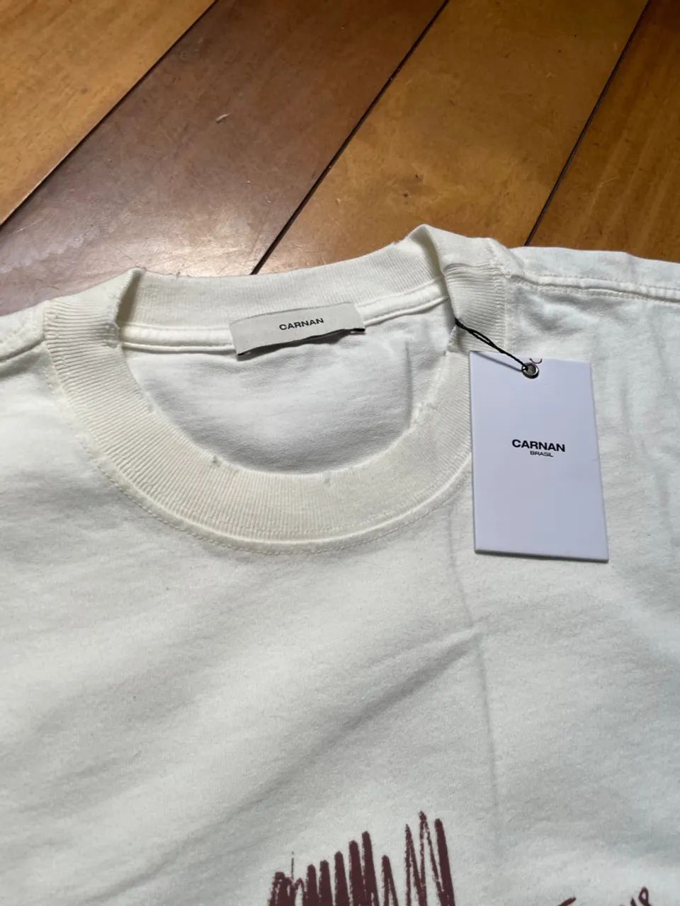 Camiseta Carnan Barcode Boxy Off White  - Foto 3