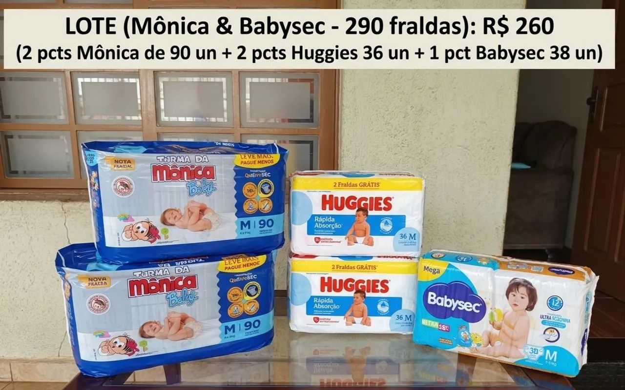 Lote de fraldas M