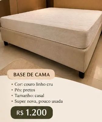 Base de cama 2 meses de uso