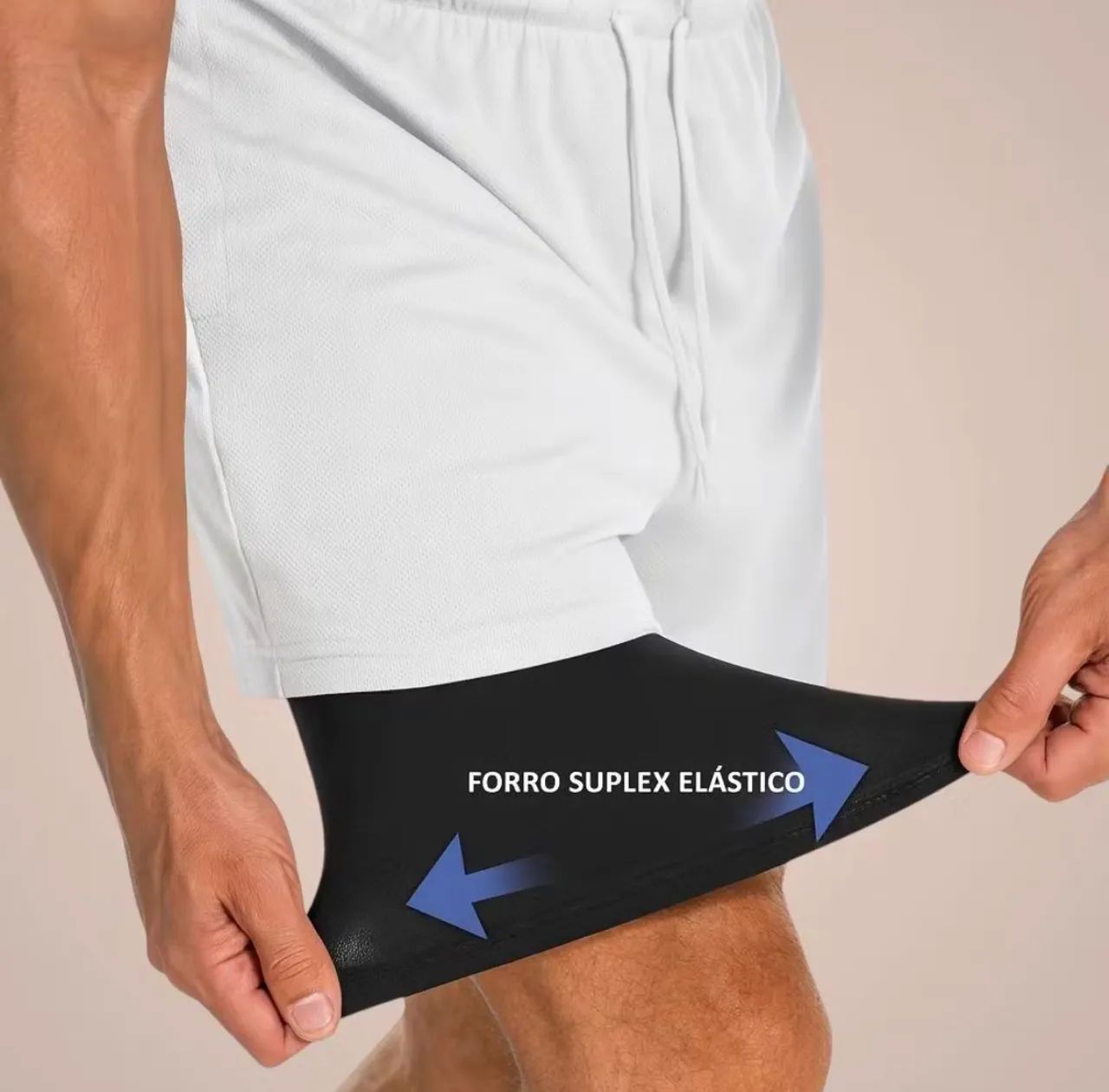 Shorts Dry-Fit com forro elástico  - Foto 3