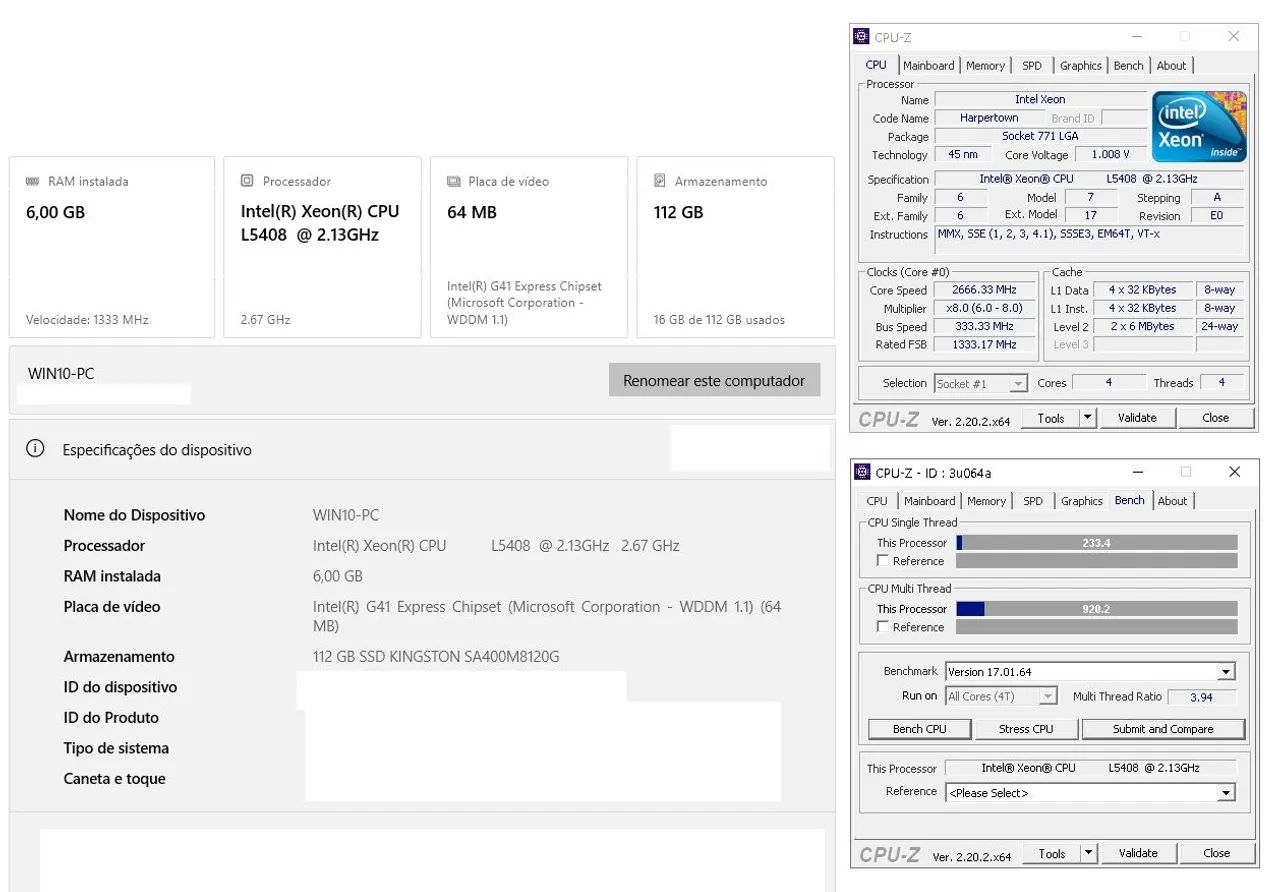 Kit Placa Mãe Asus Xeon Quad Core 6GB - Foto 5