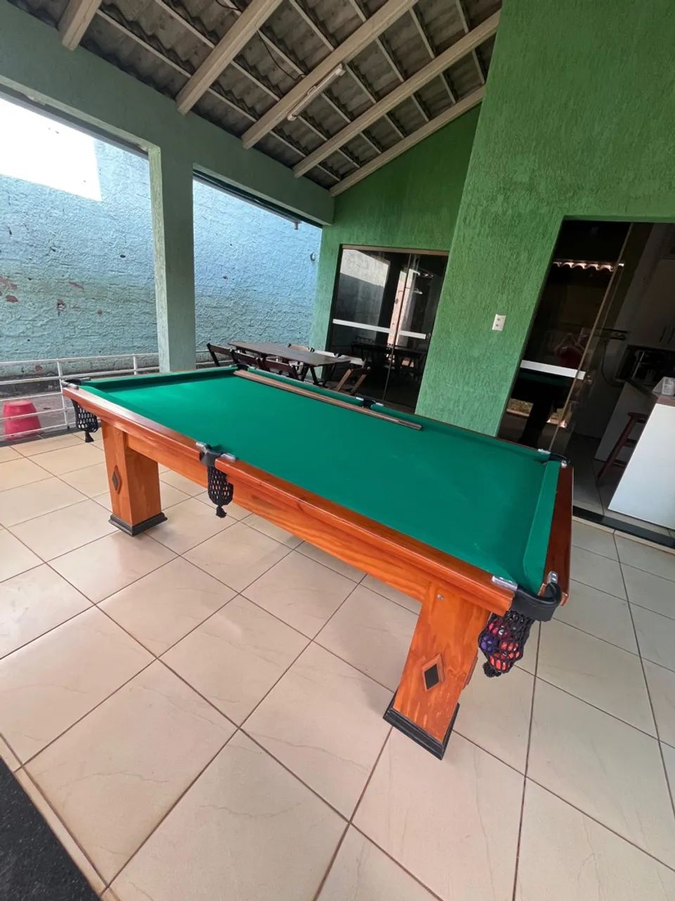 Mesa de Sinuca Seminova completa 